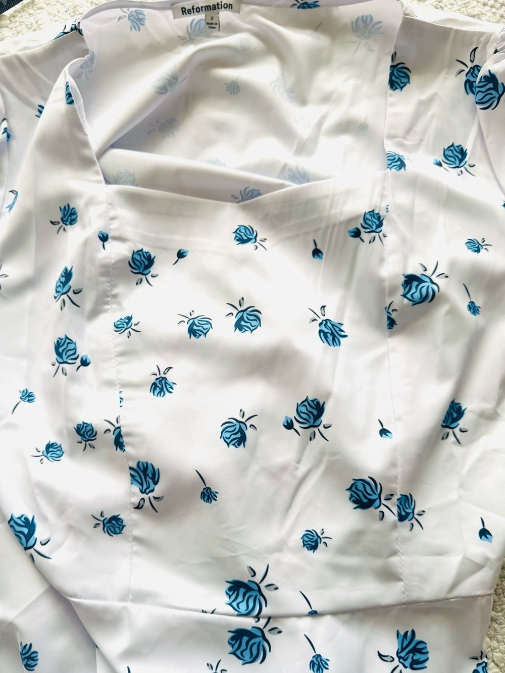 Reformation White Floral Print Maxi Dress - Picture 8 of 12